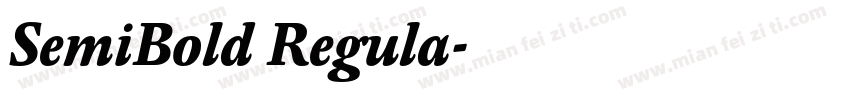 SemiBold Regula字体转换